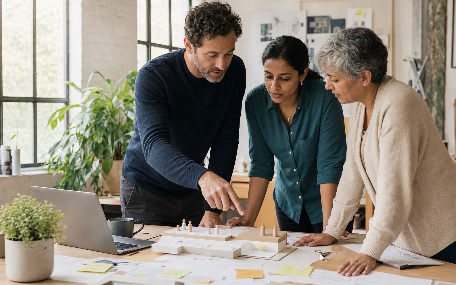 A mixed team shaping a practical use case around a physical prototype